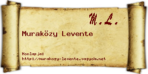 Muraközy Levente névjegykártya