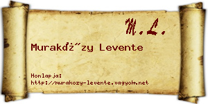 Muraközy Levente névjegykártya