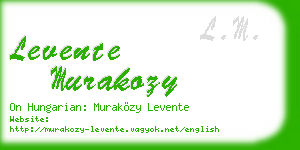 levente murakozy business card